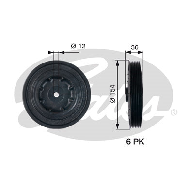 Gates Vibration Damper Part No - TVD1128