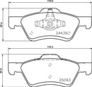 Mintex Brake Pad Set fits -Ford Usa Mazda MDB2626 (also fits other vehicles)