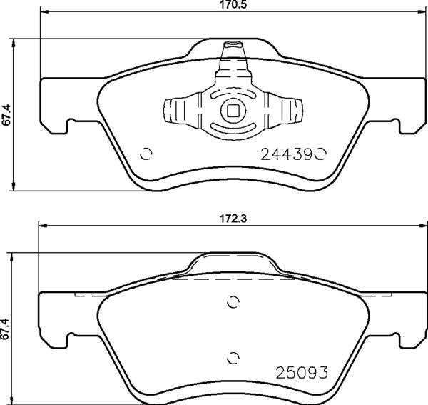 Mintex Brake Pad Set fits -Ford Usa Mazda MDB2626 (also fits other vehicles)