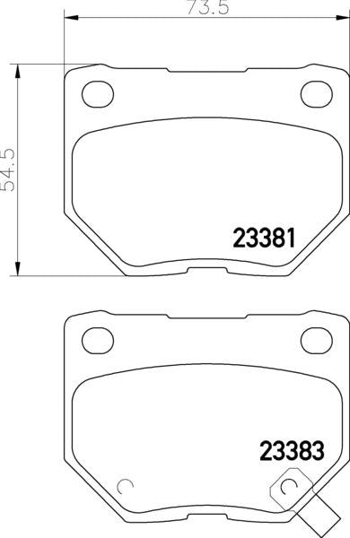 Mintex Brake Pad Set fits -Nissan MDB1494 (also fits other vehicles)