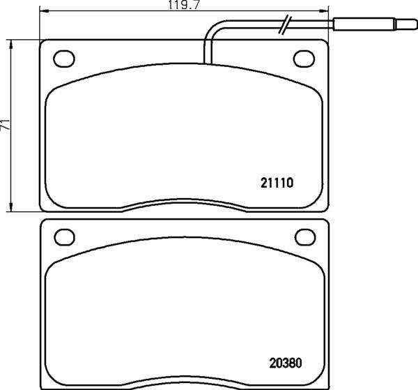 Mintex Brake Pad Set fits -Daimler Jaguar Renault MGB443 (also fits other vehicles)