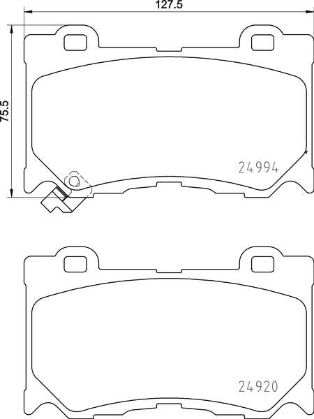 Mintex Brake Pad Set fits -Infiniti Nissan MDB3109 (also fits other vehicles)