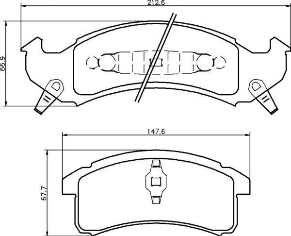 Mintex Brake Pad Set fits -Buick Cadillac Chevrolet PontiAC MDB1771 (also fits other vehicles)