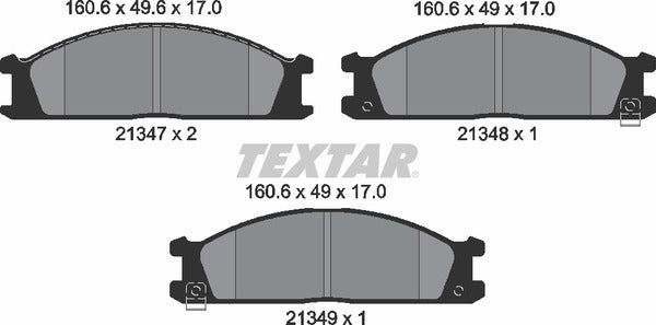 Textar Brake Pad Set - 2134702