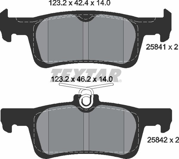 Textar Brake Pad Set - 2584104
