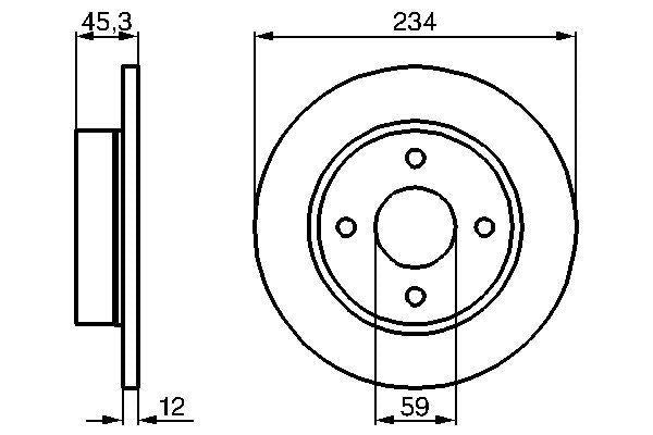 Bosch Brake Disc Pair Part No - 0986478288