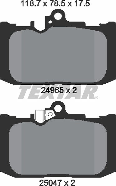 Textar Brake Pad Set - 2496501