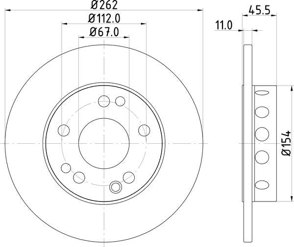 Mintex Brake Discs fits -MercedesBenz S284:5 MDC351 (also fits other vehicles)