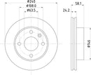 Mintex Brake Discs fits -Ford TVR V257:4 MDC392 (also fits other vehicles)