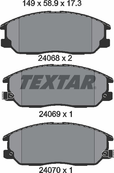 Textar Brake Pad Set - 2406801