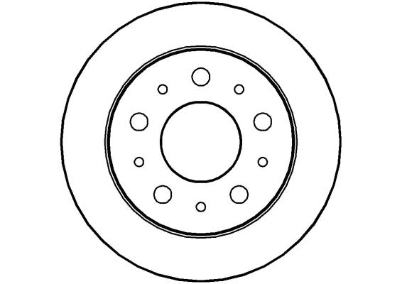 Disctech Brake Disc - Fits Citroën, Fiat - ABD2939 - Rear Axle