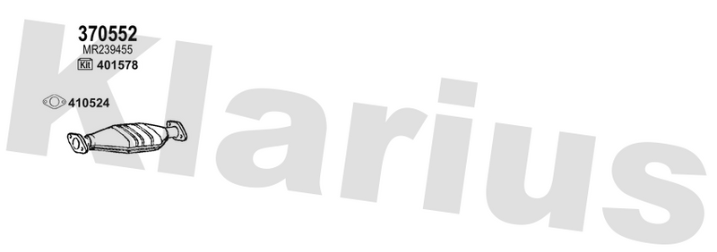 Klarius 370552 - Catalyst Non Type Approved  - Fits Mitsubishi Galant 2.0i
