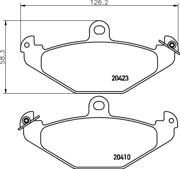 Mintex Brake Pad Set fits -Chrysler Lotus Renault MDB1445 (also fits other vehicles)