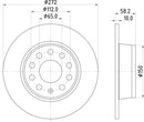Mintex Brake Discs fits -Audi Seat Skoda VW V308:5 MDC2848C (also fits other vehicles)