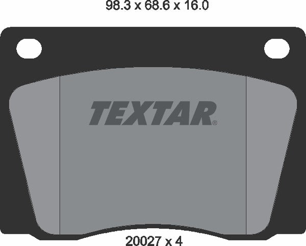Textar Brake Pad Set - 2002701