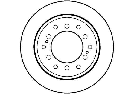 Disctech Brake Disc - Fits Toyota - ABD2242 - Rear Axle