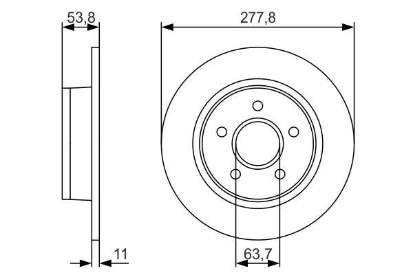 Bosch Brake Disc Pair Part No - 0986479S51