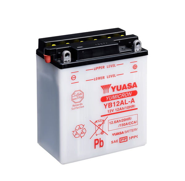 YB12AL-A (DC) 12V Yuasa Yumicron Motorcycle Battery