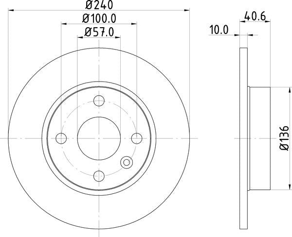 Mintex Brake Discs fits -Opel Vauxhall S276:4 MDC1519 (also fits other vehicles)