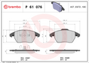 Brembo Brake Pad Set - P61076