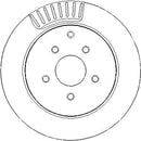 Disctech Brake Disc - Fits Citroën, Infiniti - ABD2959 - Front Axle