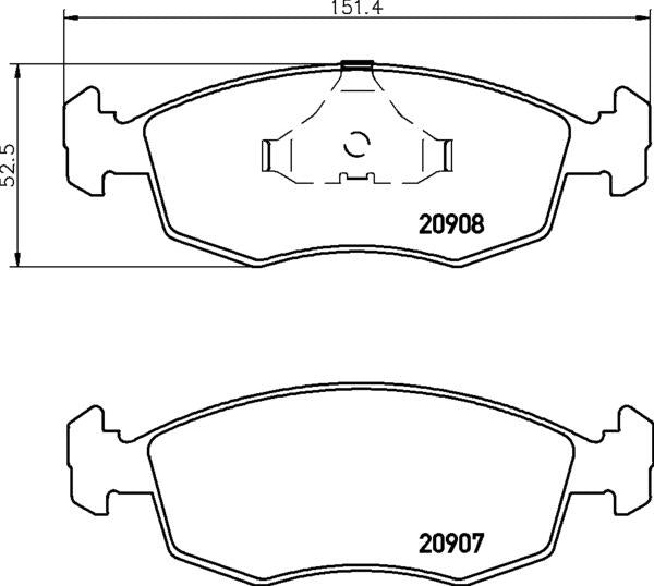 Mintex Brake Pad Set fits -Ford TVR MDB1290 (also fits other vehicles)