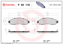Brembo Brake Pad Set - P56118