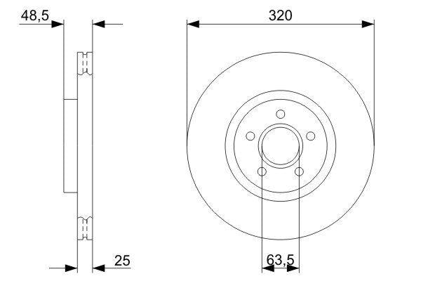 Bosch Brake Disc > Single Bd1172 Part No - 0986479310