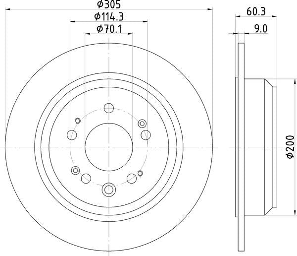 Mintex Brake Discs fits -Honda S290:5 MDC2165 (also fits other vehicles)