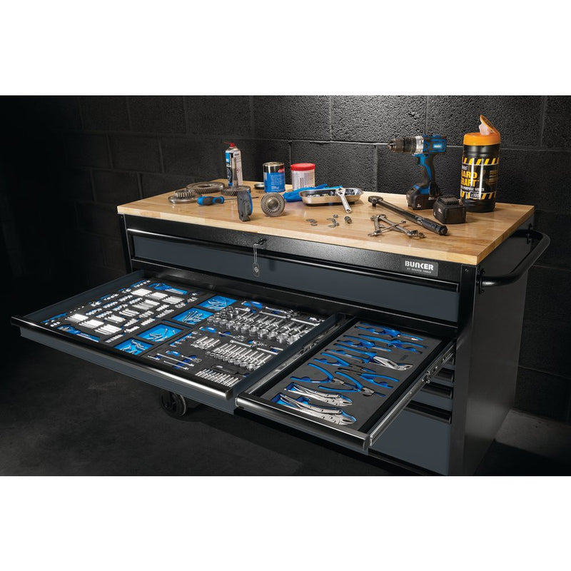 Draper 56" 10 Drawer Trolley Grey - 8227