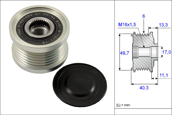 INA Alternator Freewheel Clutch - Part No - 535009310