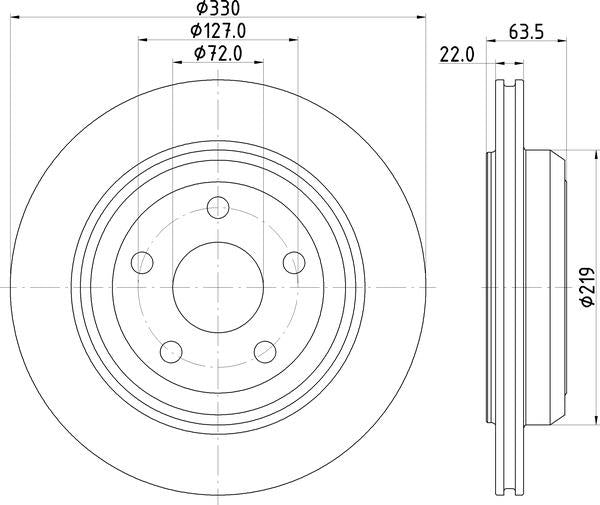 Mintex Brake Discs fits -Jeep V330:5 MDC2667 (also fits other vehicles)