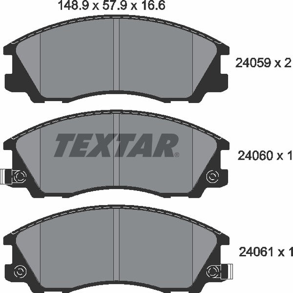 Textar Brake Pad Set - 2405901