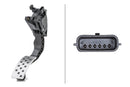 HELLA 6PV 010 175-701 Sensor, accelerator pedal position - for left-hand drive vehicles - 6-pin connec
