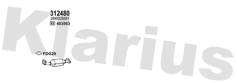 Klarius 312480 - Catalyst Type Approved  - Fits Hyundai ix20 (JC) 1.4