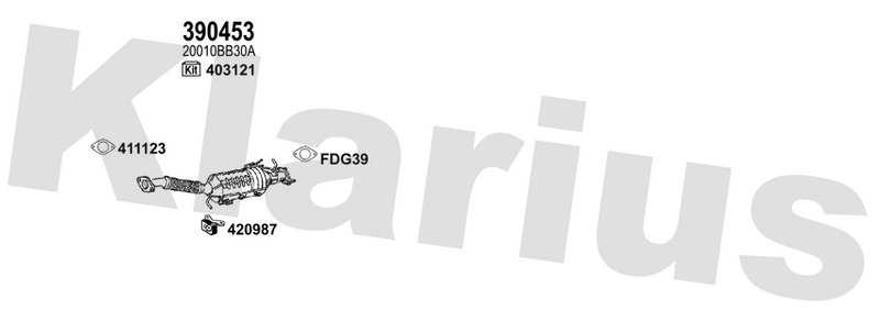 Klarius 390453 - Diesel Particulate Filter  - Fits Nissan Qashqai 1.5dCi