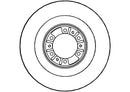 Disctech Brake Disc - Fits Mitsubishi, Toyota - ABD2195 - Front Axle