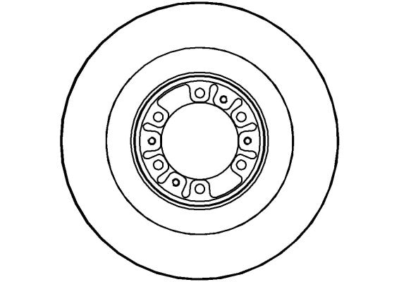 Disctech Brake Disc - Fits Mitsubishi, Toyota - ABD2195 - Front Axle