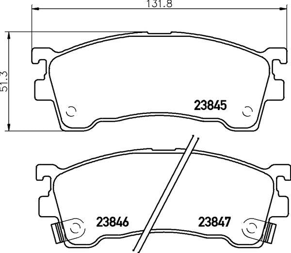 Mintex Brake Pad Set fits -Eunos Ford Usa Mazda MDB2757 (also fits other vehicles)