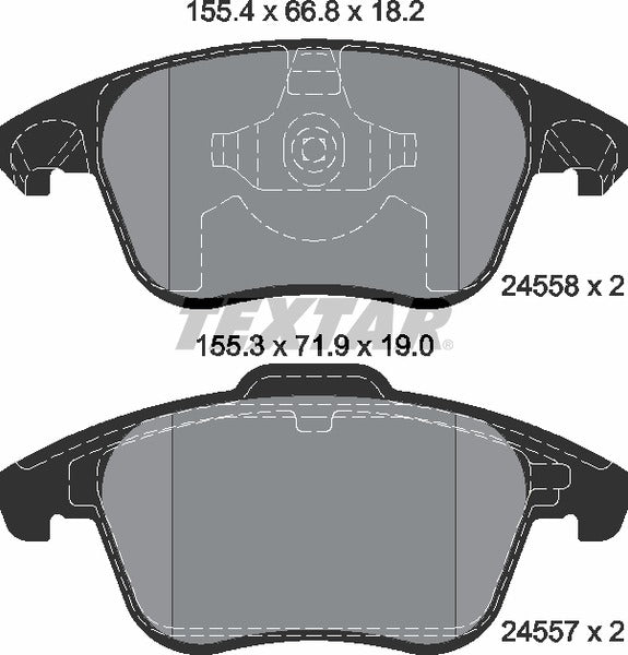 Textar Brake Pad Set - 2455801