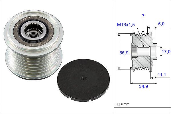 INA Alternator Freewheel Clutch - Part No - 535008310