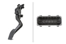 HELLA 6PV 010 175-721 Sensor, accelerator pedal position - for left-hand drive vehicles - 6-pin connec