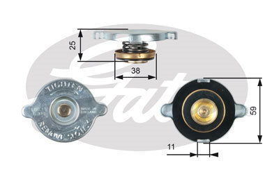 Gates Radiator Cap - RC122