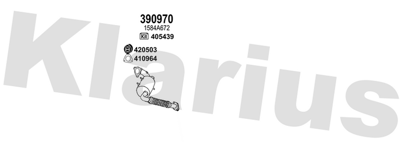 Klarius 390970 - Catalyst & Dpf Combined  - Fits Mitsubishi ASX 1.8 DI-D