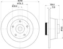 Mintex Brake Discs fits -Renault S316:5 MDC2624C (also fits other vehicles)