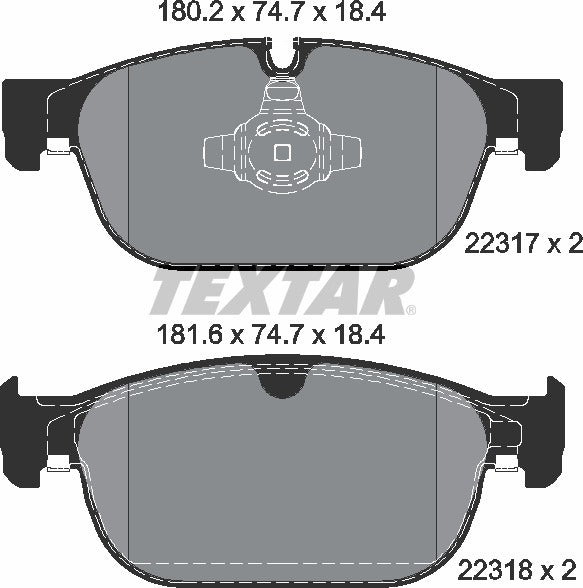 Textar Brake Pad Set - 2231701