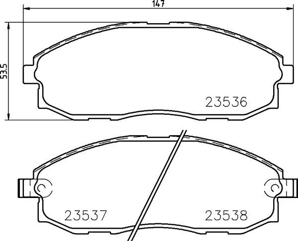 Mintex Brake Pad Set fits -Hyundai MDB1903 (also fits other vehicles)