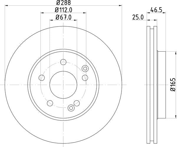 Mintex Brake Discs fits -MercedesBenz V256:4 MDC852C (also fits other vehicles)