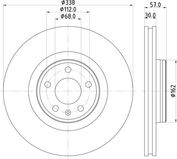 Mintex Brake Discs fits -Audi V360:5 MDC2744 (also fits other vehicles)