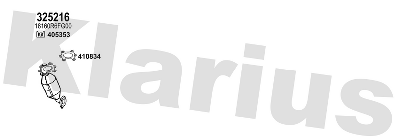 Klarius 325216 - Catalyst Type Approved Withpip  - Fits Honda CR-V III 2.0i (RE5, RM1)